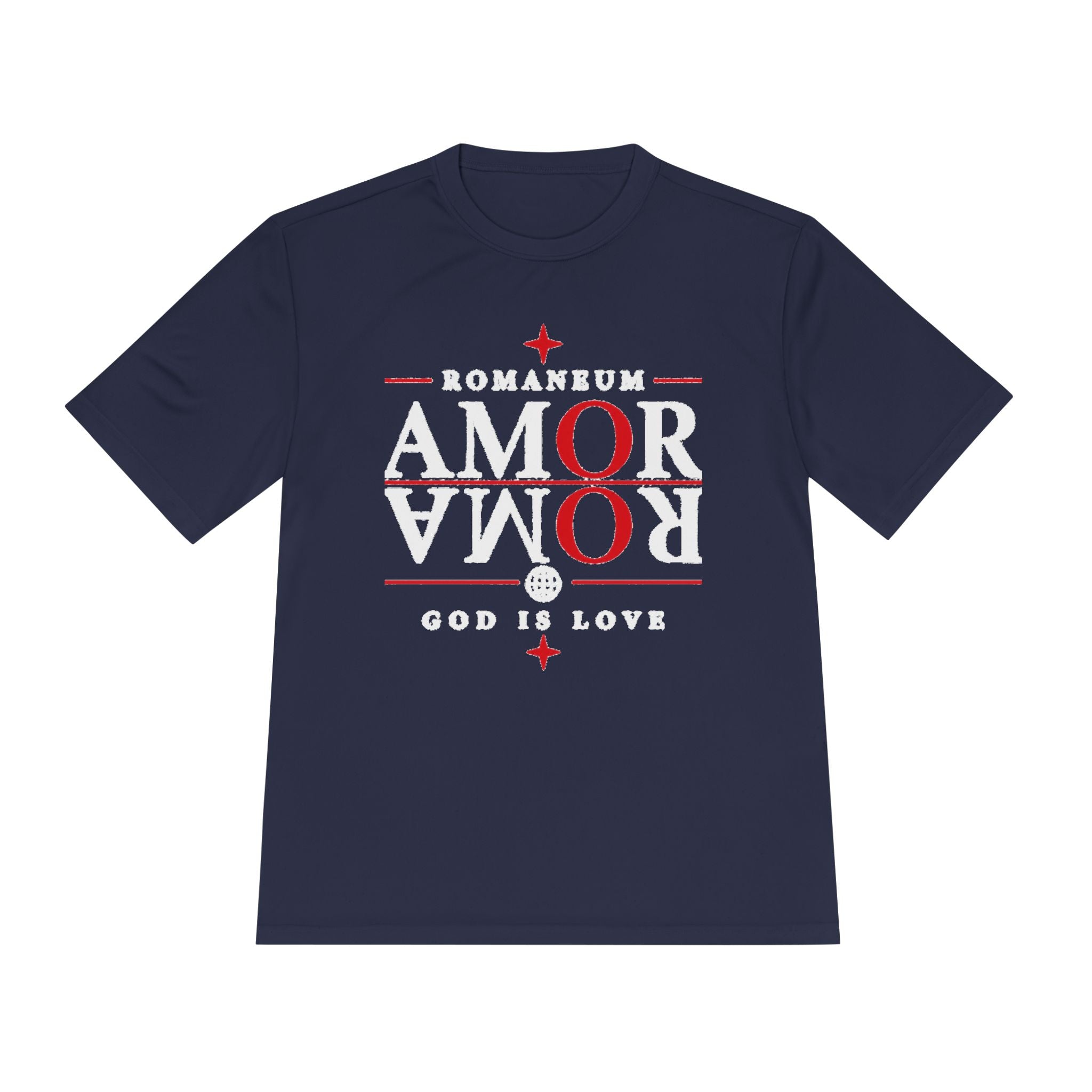 Romaneum AMOR Reversible Graphic Tee — "God Is Love" Christian Scripture Shirt