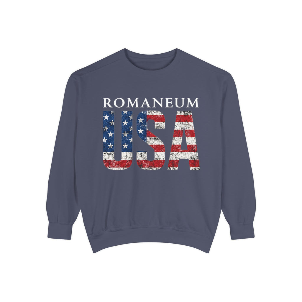 USA Flag Romaneum Sweatshirt