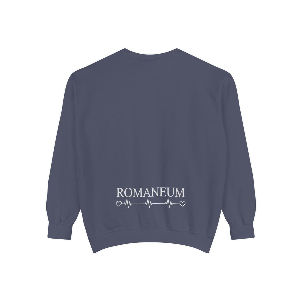 Alpha Omega Heart design sweatshirt | God is Love 1 John 4:8 RomanEum