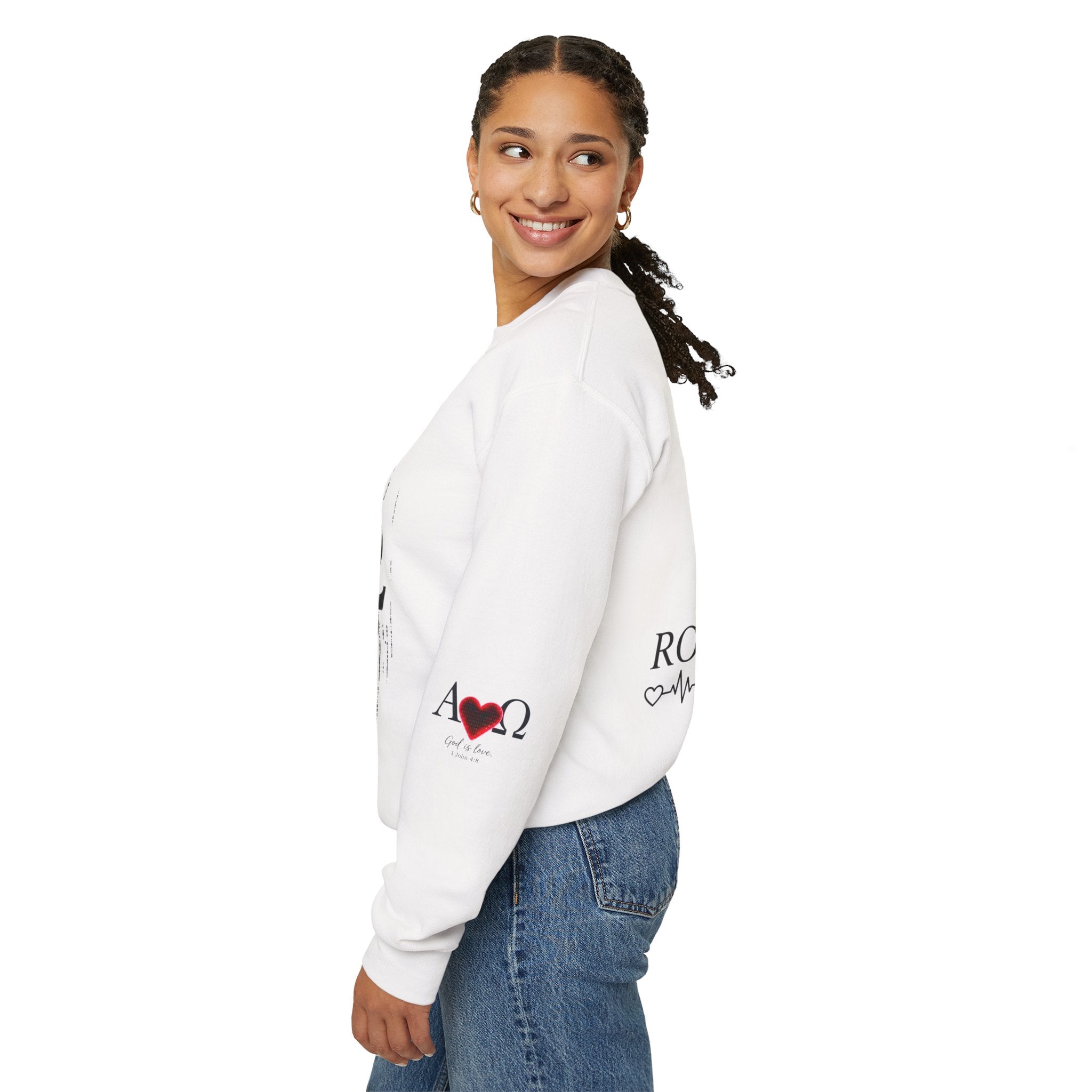 Alpha Omega Heart Sweatshirt ROMANEUM