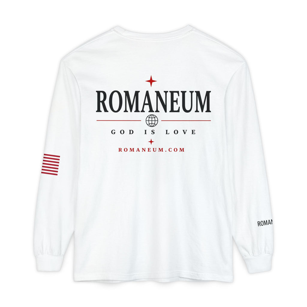 Romaneum "AMOR/ROMA" Long Sleeve Tee — God Is Love Graphic Shirt
