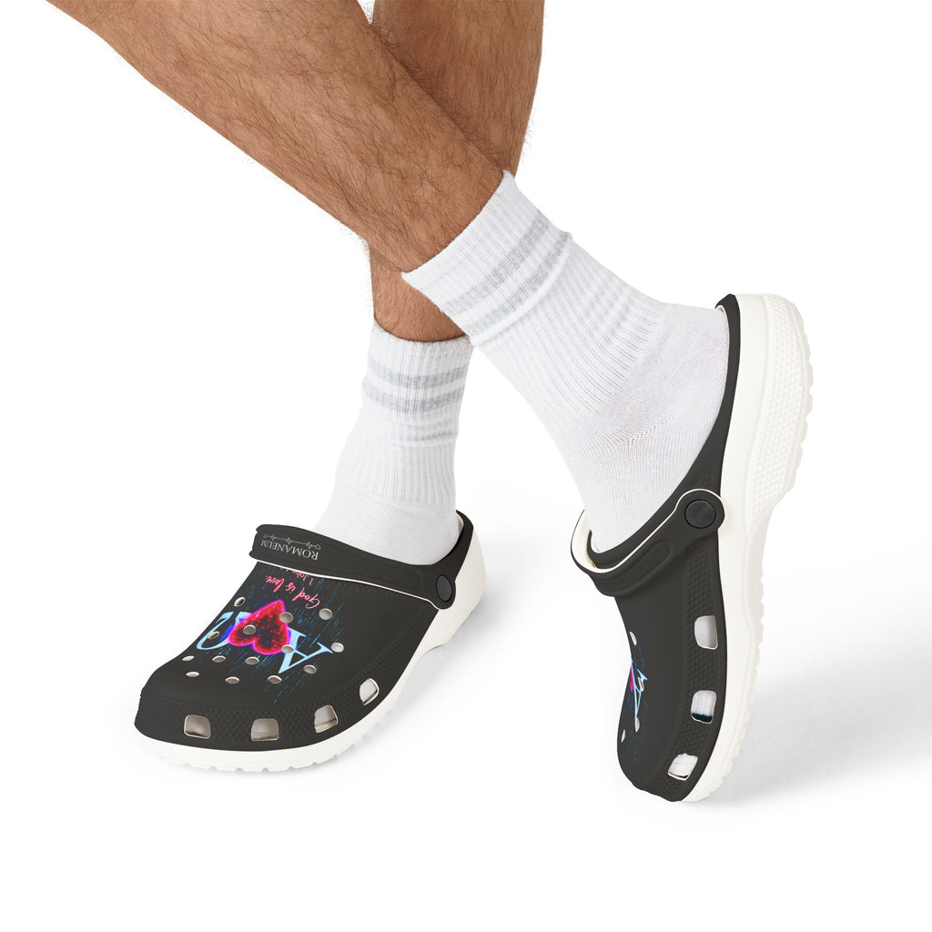 Alpha Omega Heart Polka Dot EVA Clogs | Slip-On Foam Shoes