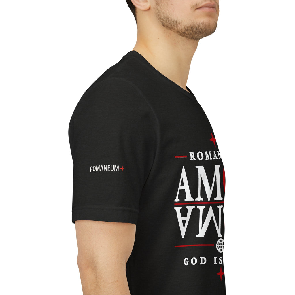 Romaneum 'AMOR/ROMA' God Is Love Graphic Tee