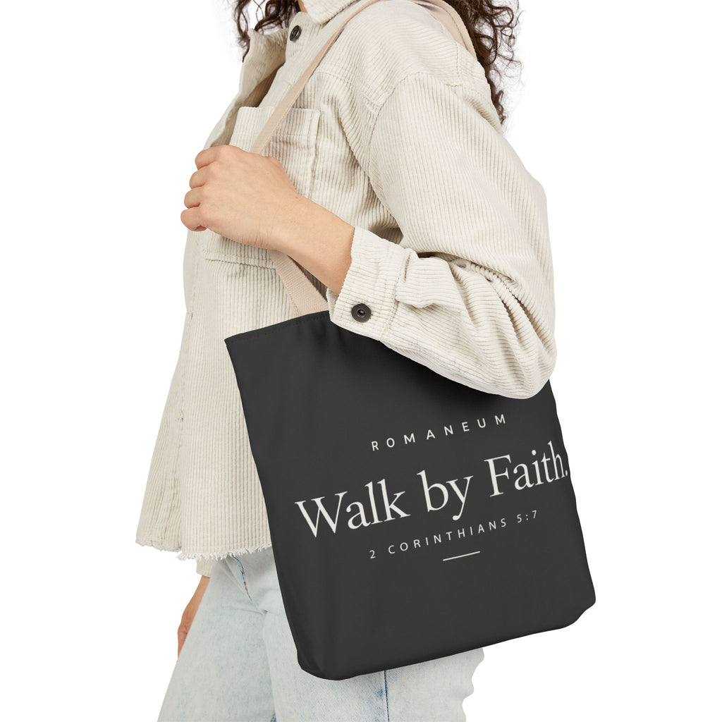 Walk by Faith Canvas Tote Bag