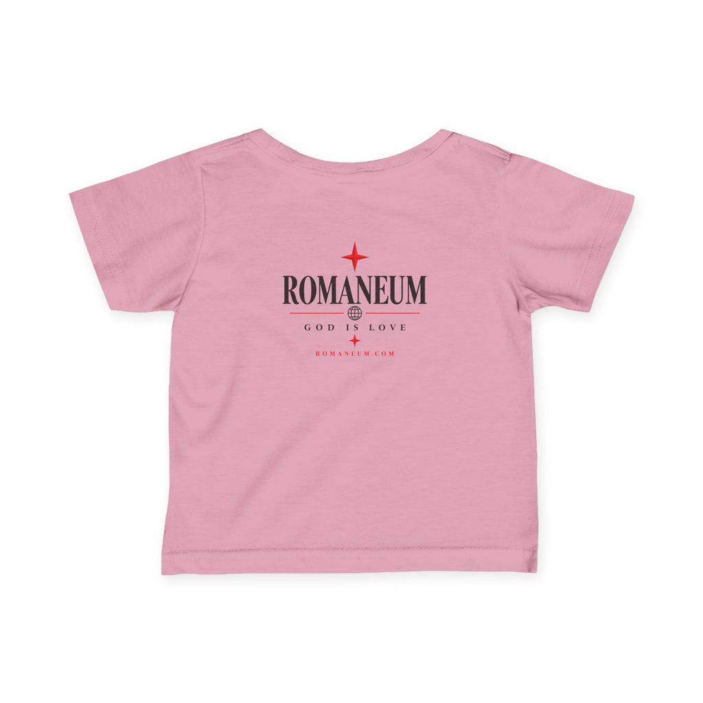 Infant Tee – 'AMOR ROMA' God Is Love Christian Baby Shirt
