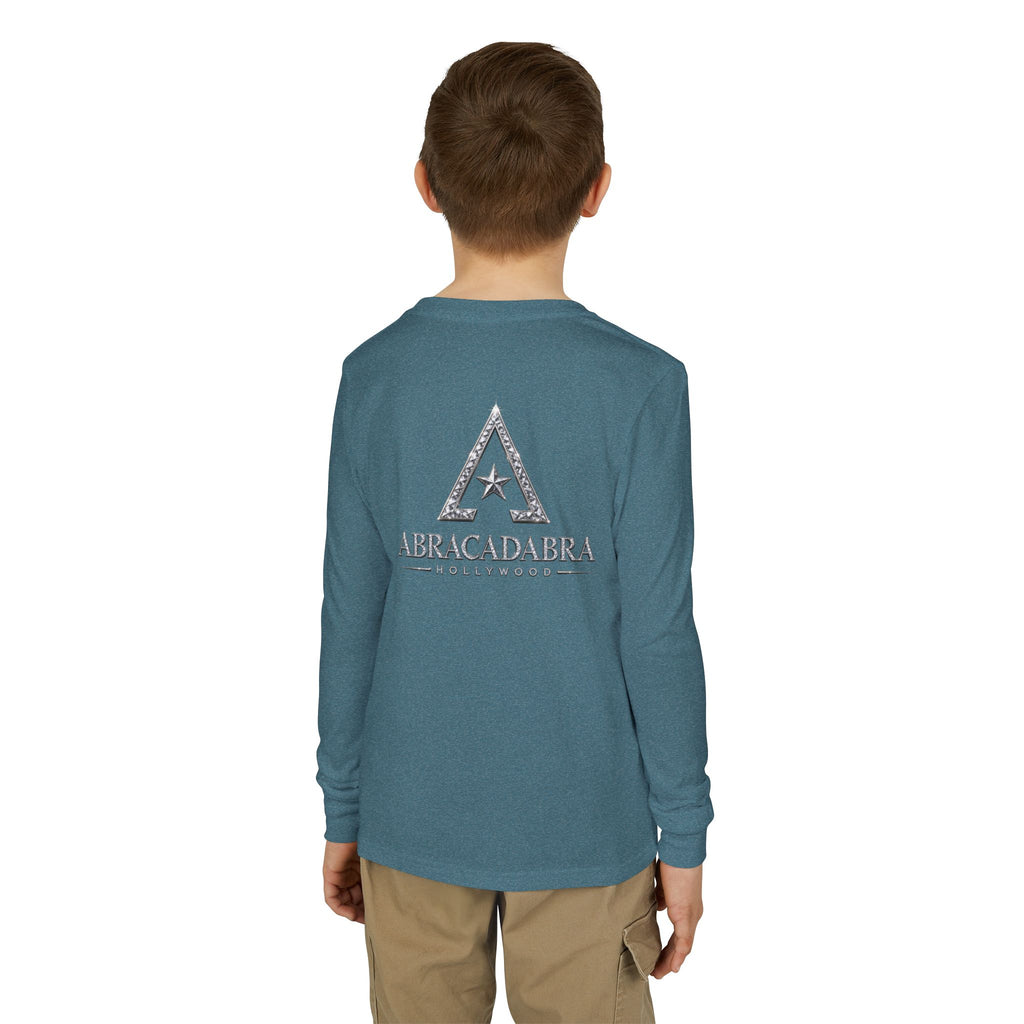 Youth Long Sleeve Tee — 'Abracadabra' Sparkle Magic Graphic