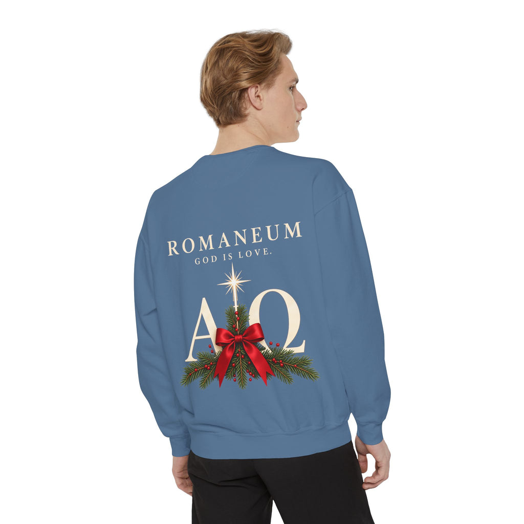 Christmas Alpha Omega Sweatshirt — Romaneum 'God Is Love' Holiday Crewneck