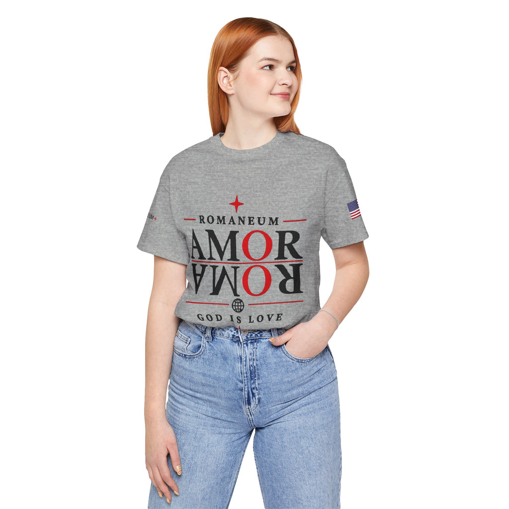 Romaneum 'AMOR/ROMA' God Is Love Graphic Tee