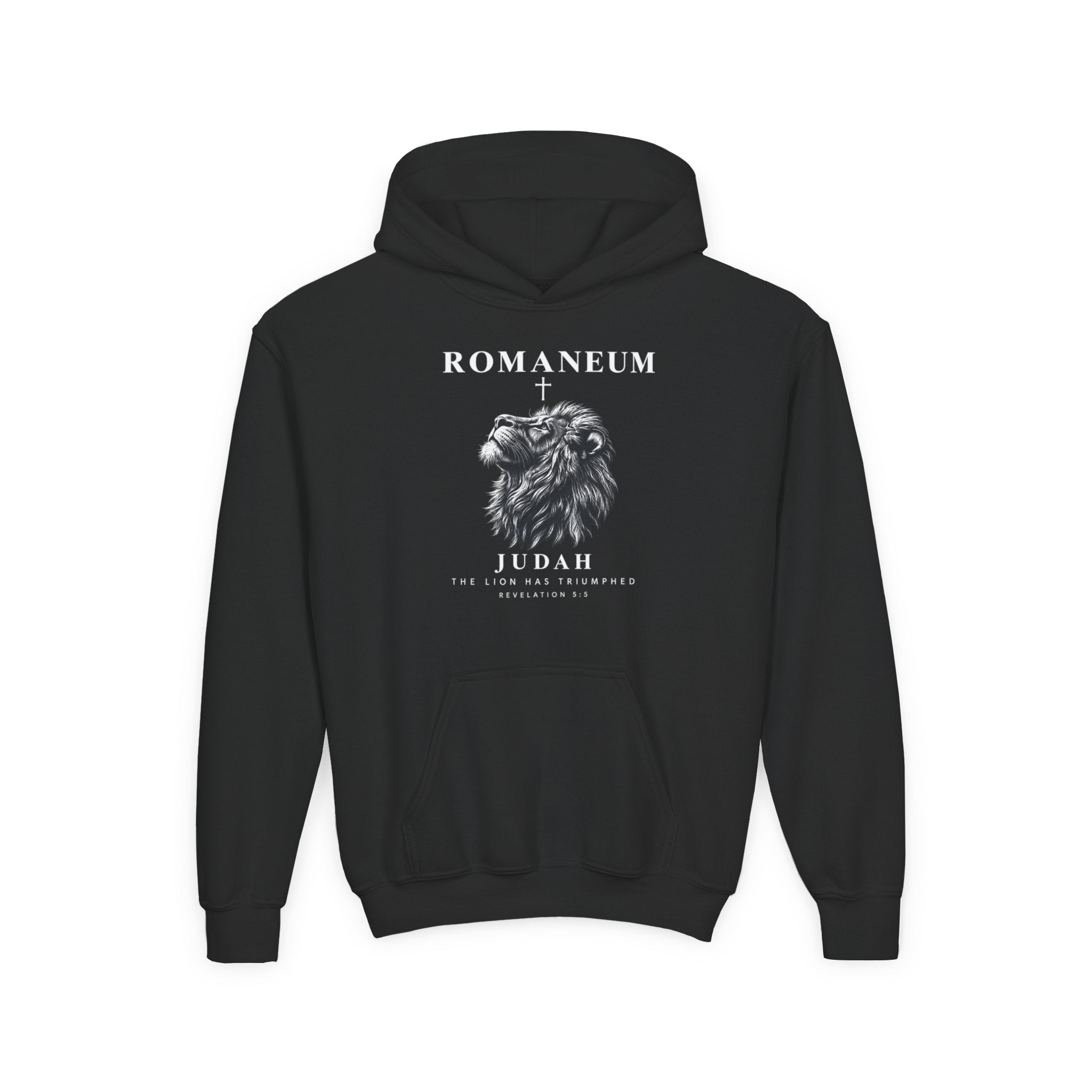 Romaneum Judah Lion Hoodie — Youth Graphic Sweatshirt