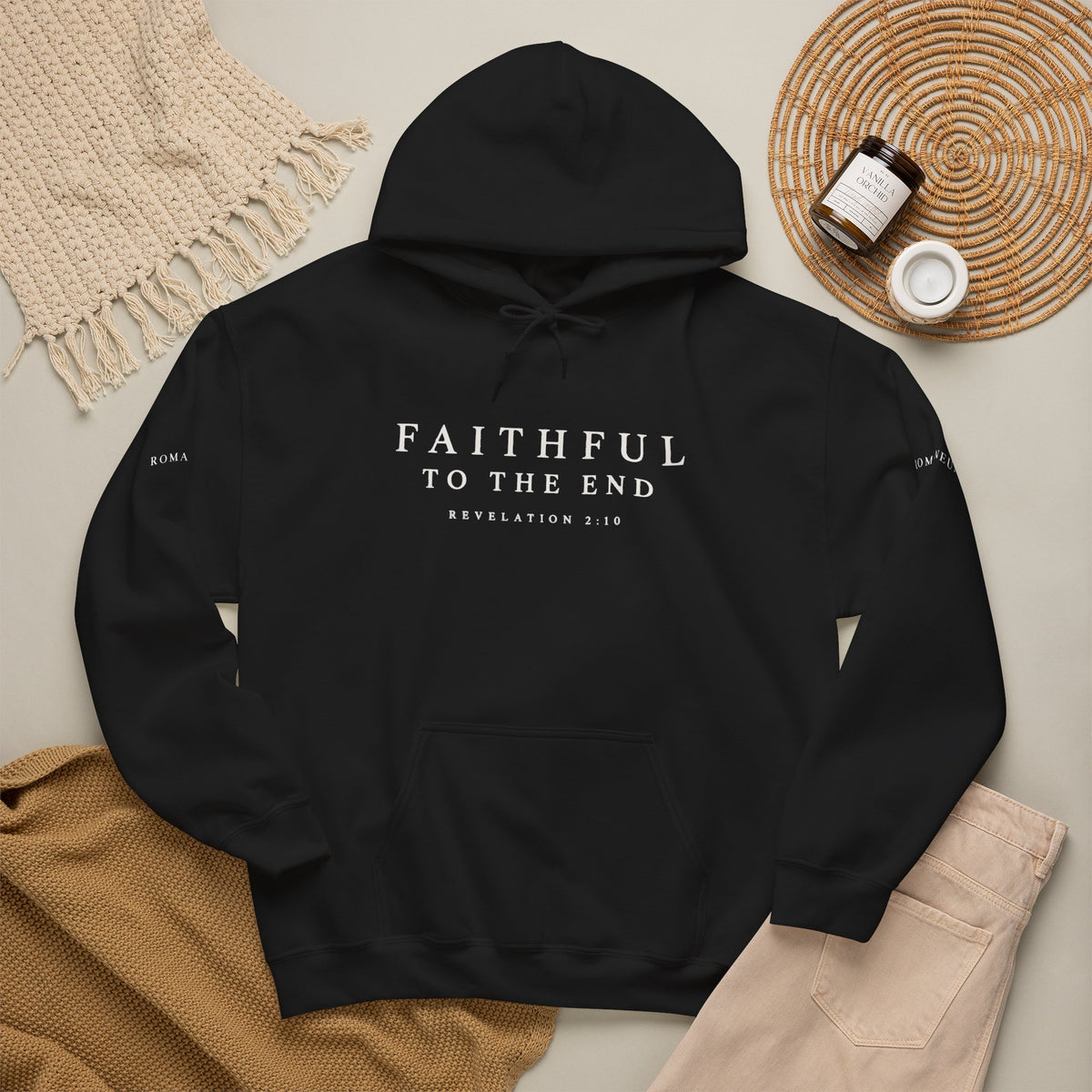 Faithful to the End Hoodie – 'Romaneum' Revelation 2:10