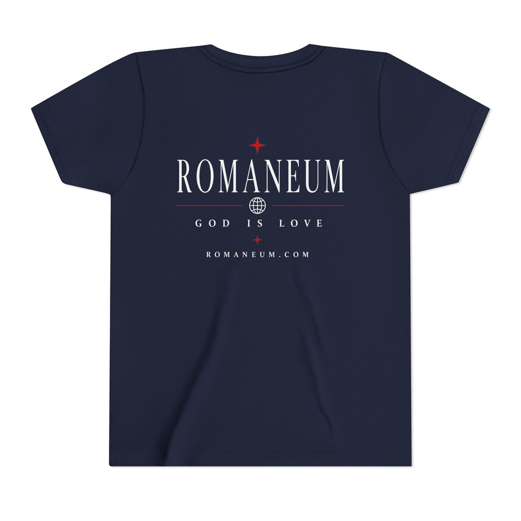 Youth Tee — ROMANEUM “AMOR / ROMA” God Is Love Graphic