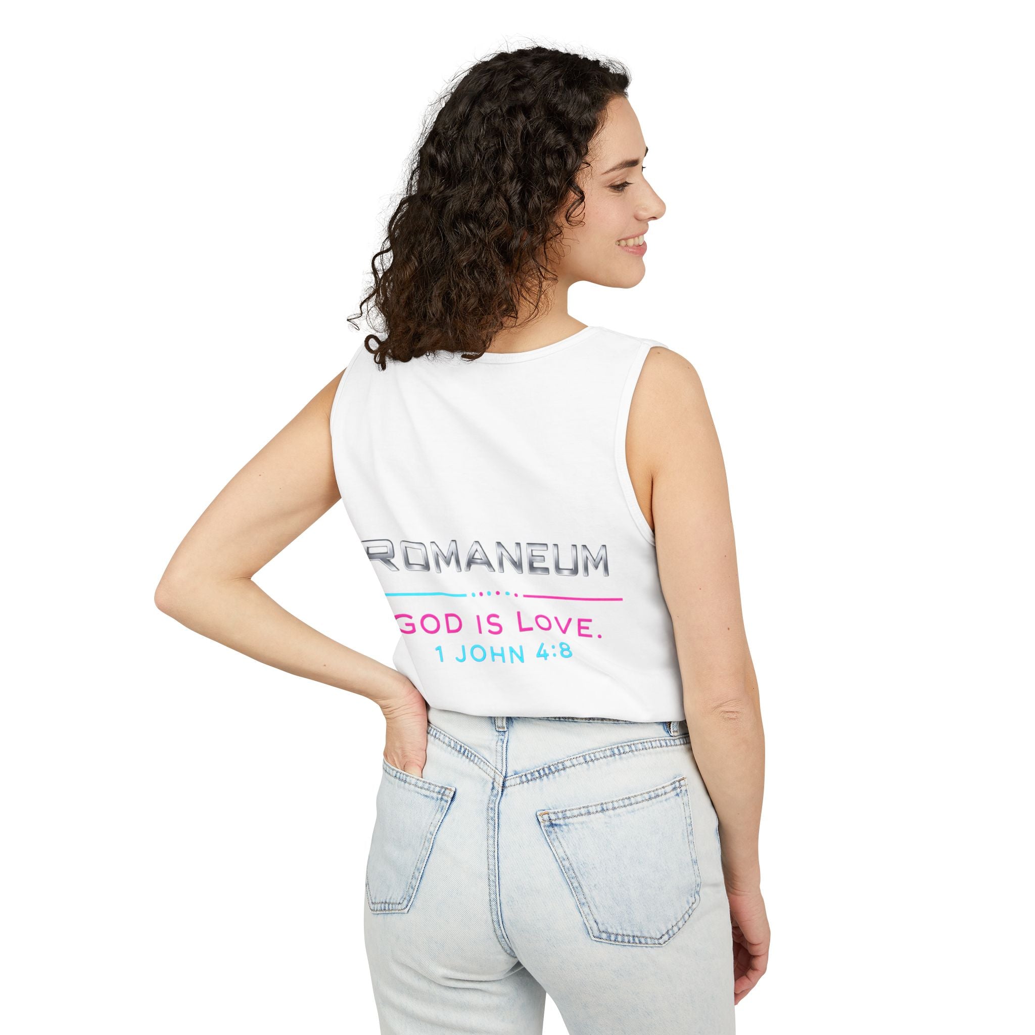 Christian Romanum Tank Top — Alpha Heart Omega "God Is Love" Scripture Tank