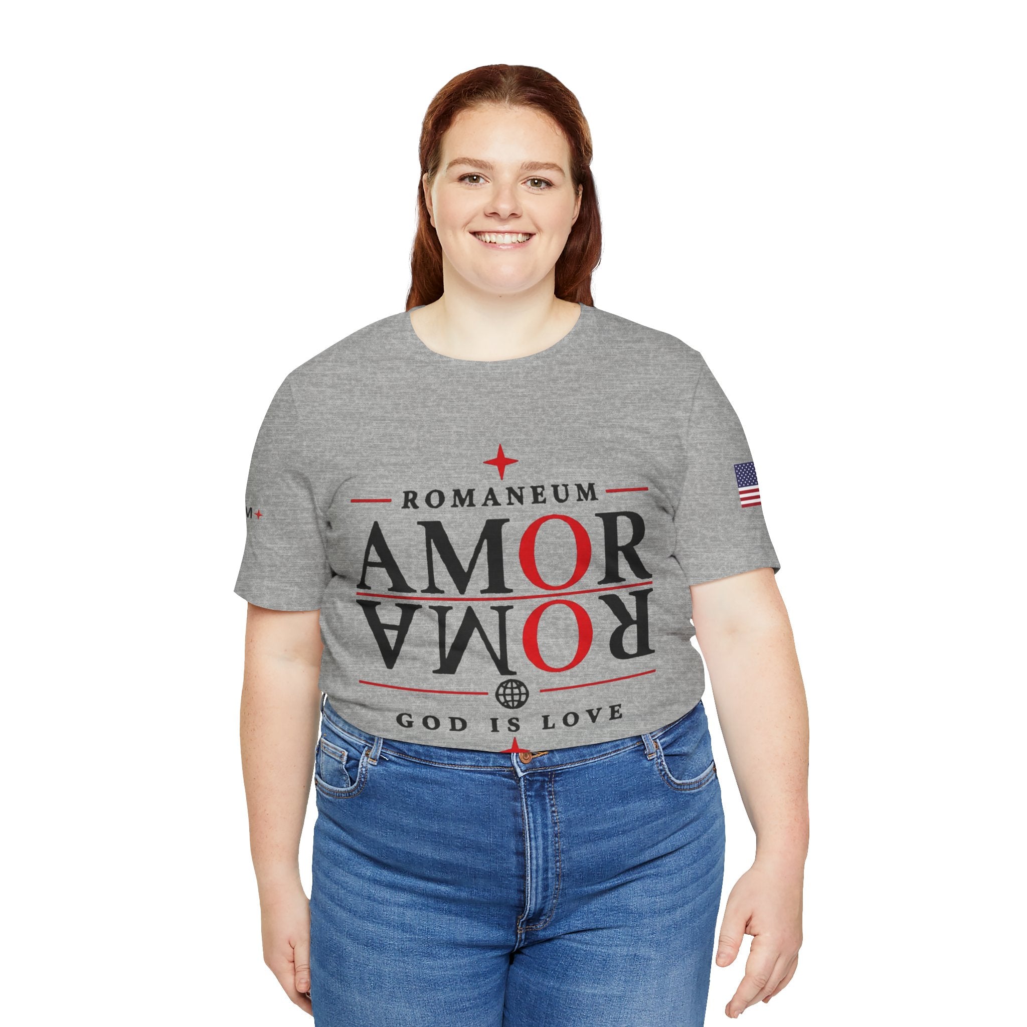 Romaneum 'AMOR/ROMA' God Is Love Graphic Tee