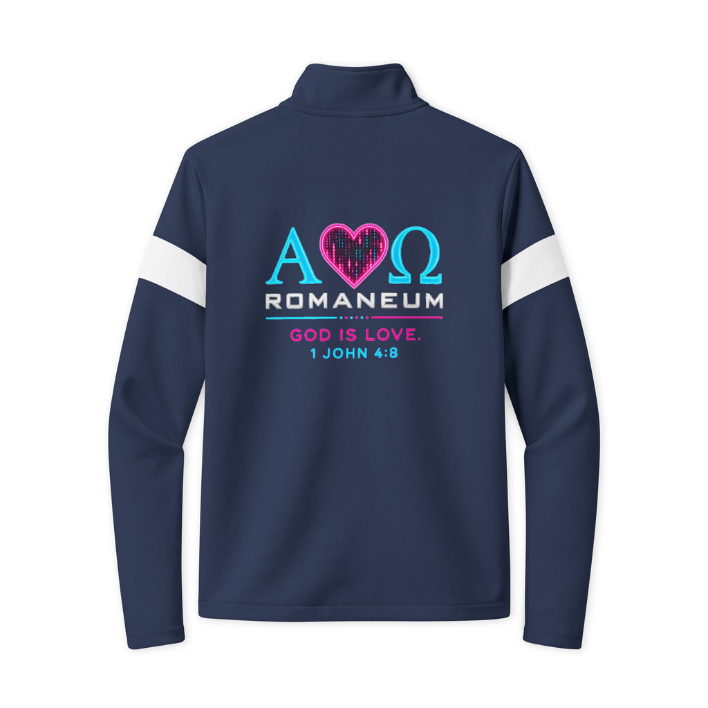 Travel Jacket — 'Romaneum' Alpha Omega Heart Design (God Is Love, 1 John 4:8)