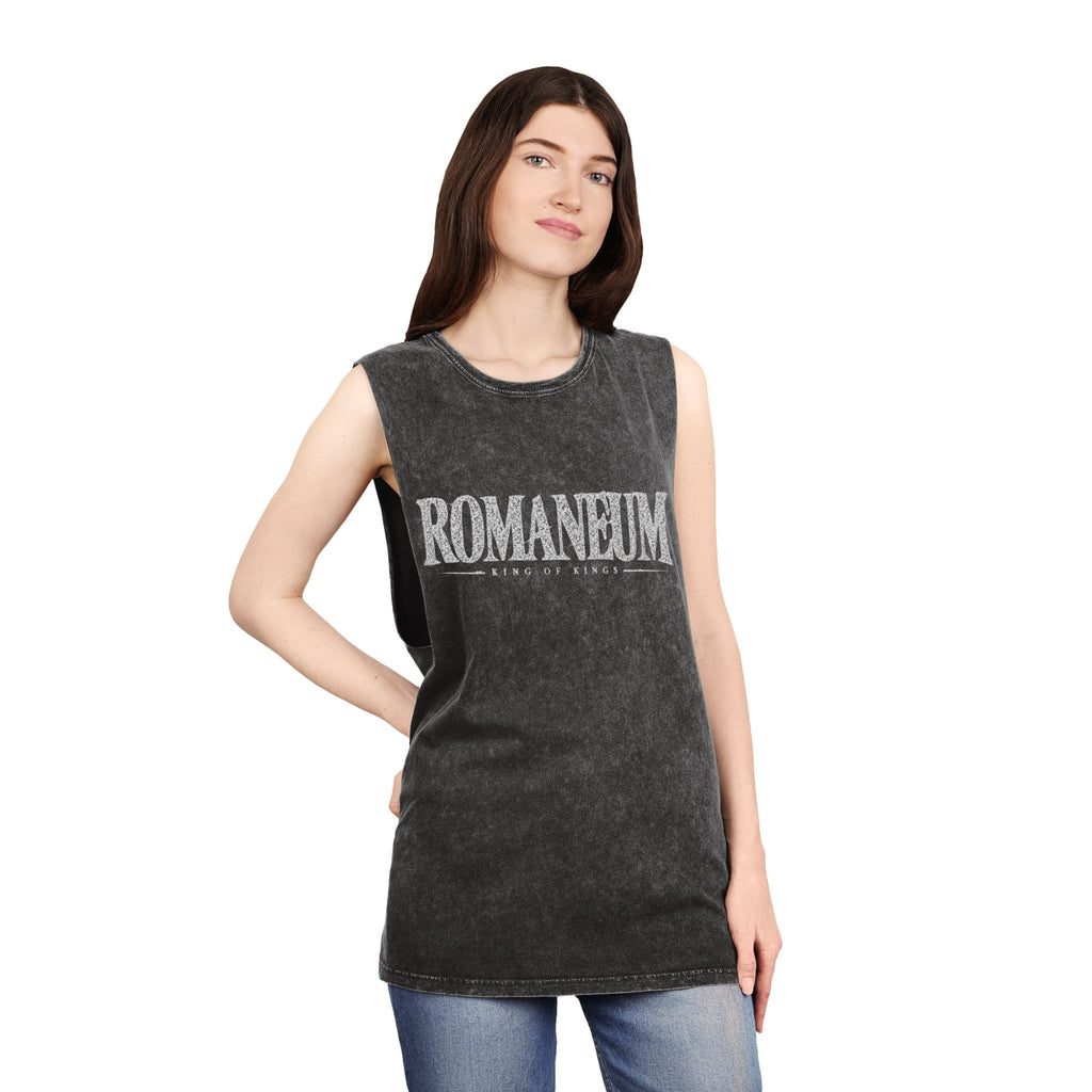 Romanеum Stonewash Tank Top — Vintage Graphic Muscle Tee