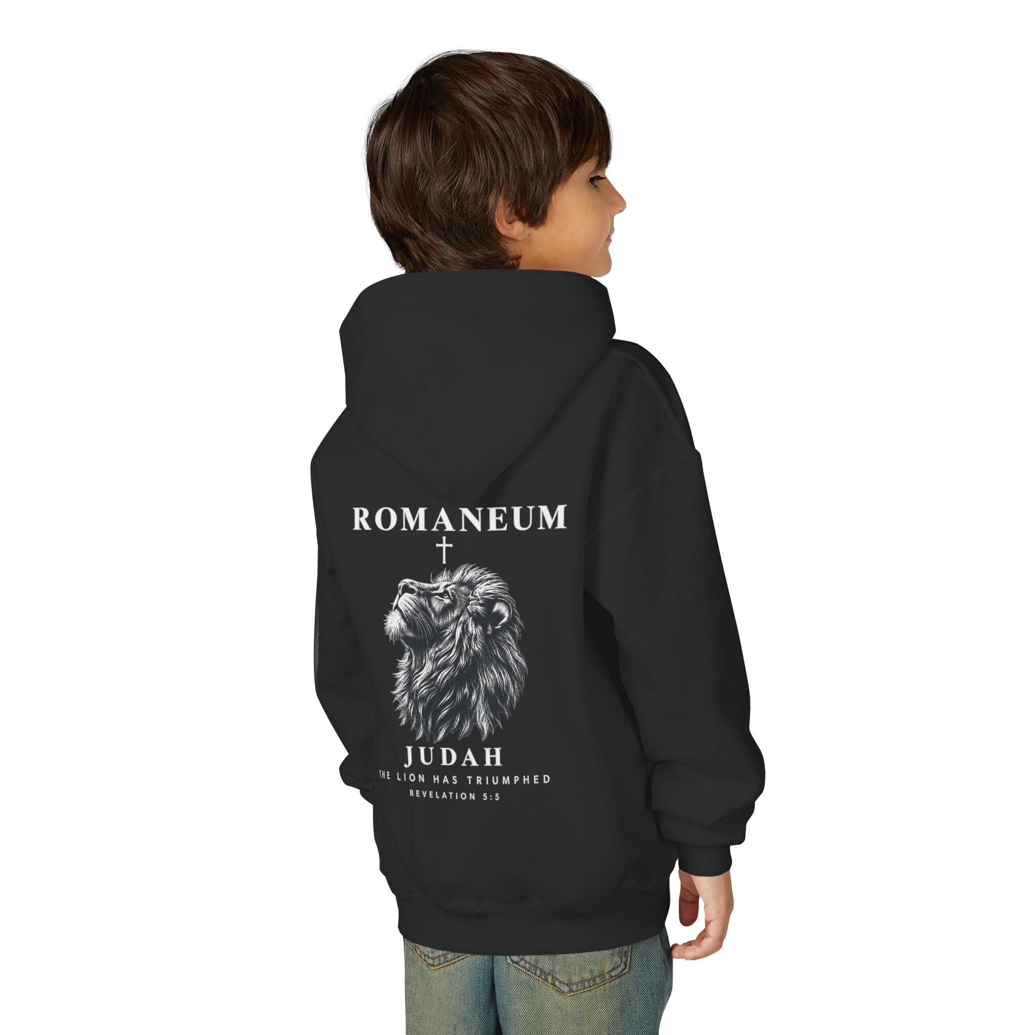 Romaneum Judah Lion Hoodie — Youth Graphic Sweatshirt