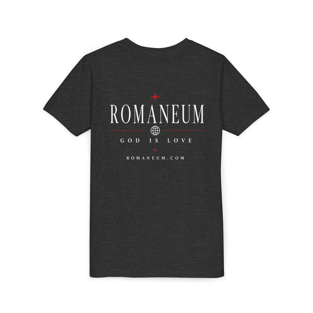 Youth Tee — ROMANEUM “AMOR / ROMA” God Is Love Graphic