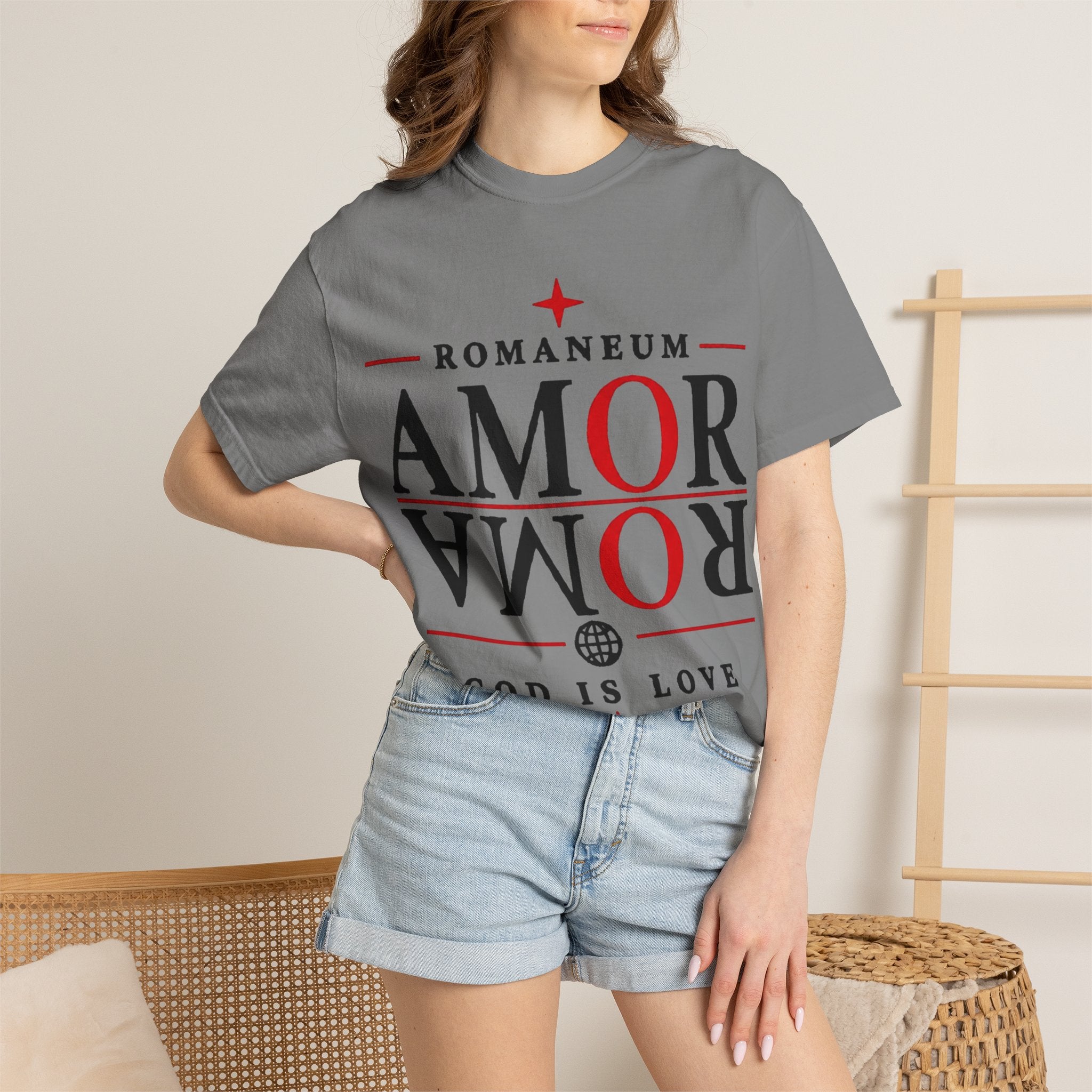 AMOR ROMA Tee — "God Is Love" Graphic T-Shirt