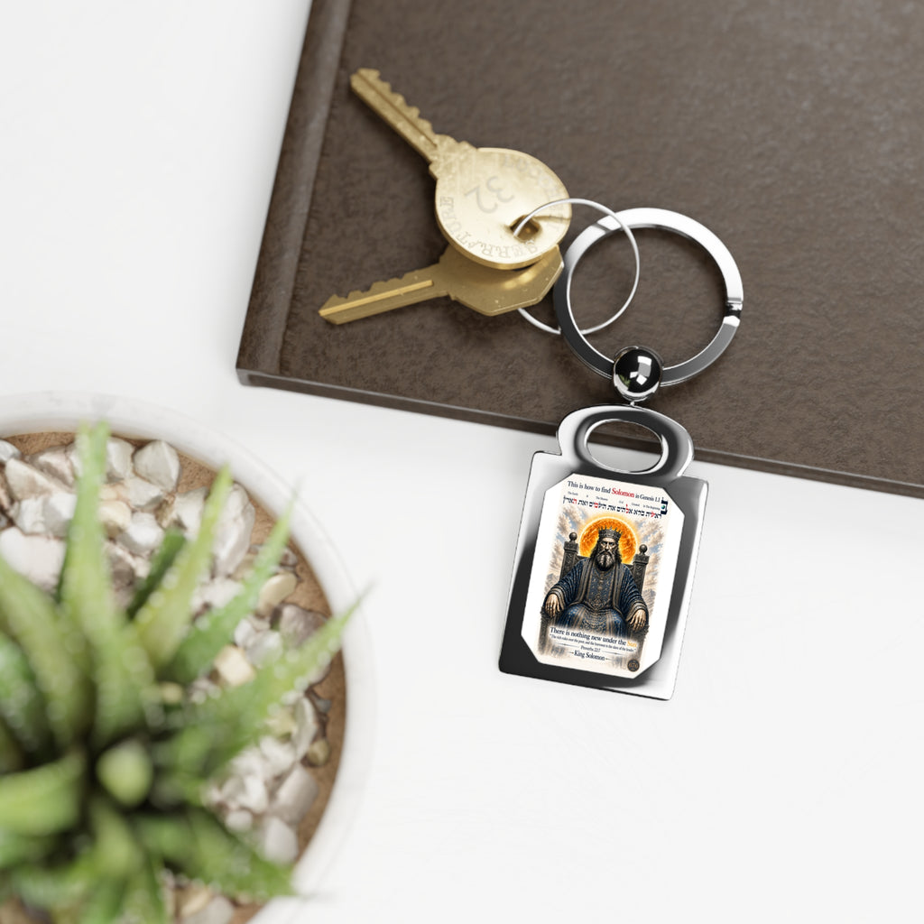 Rectangular Photo Keyring — Religious Guardian Image Keychain