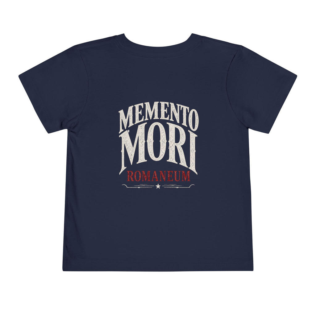 Toddler Tee — "Memento Mori" Skull Graphic Romaneum Kids Shirt