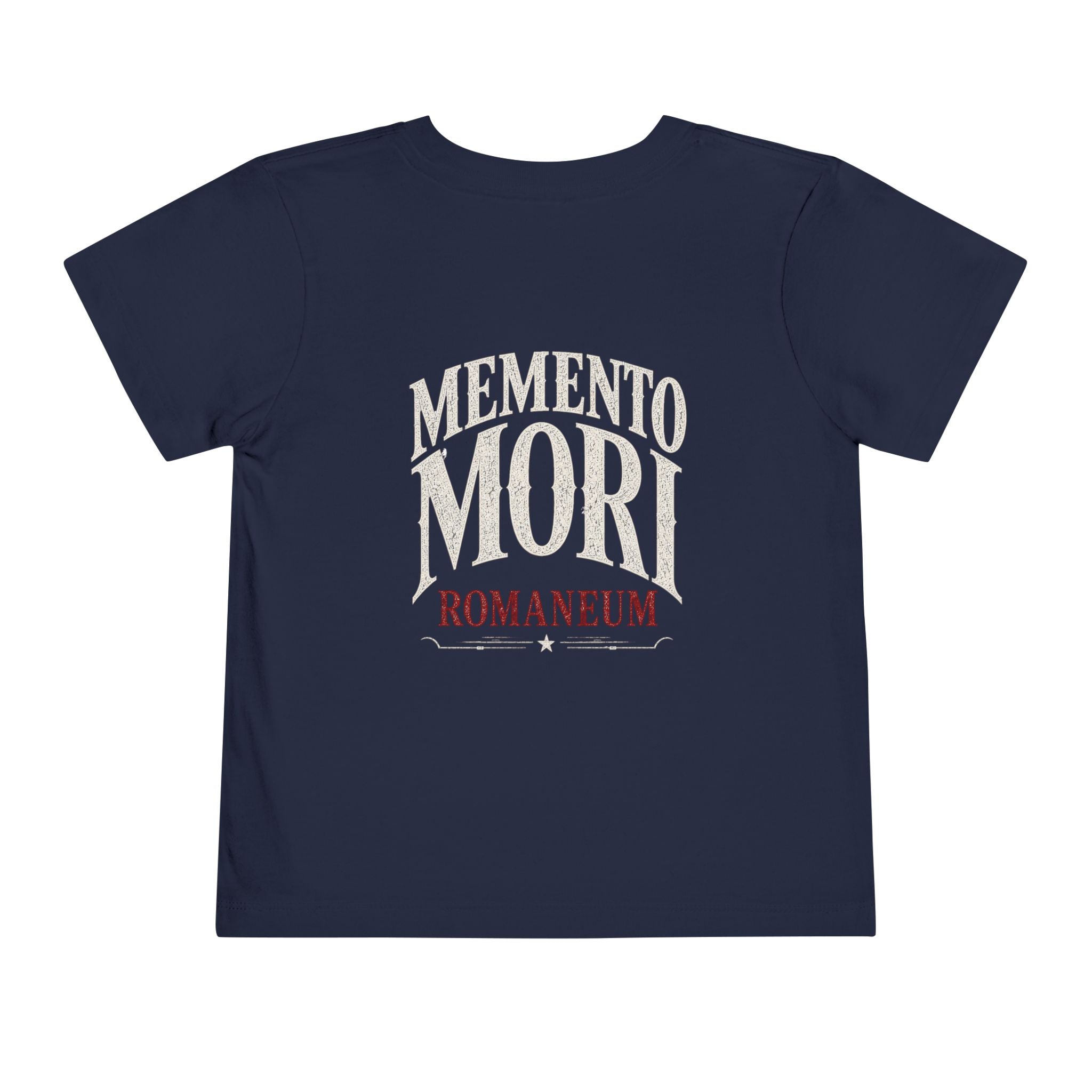 Toddler Tee — "Memento Mori" Skull Graphic Romaneum Kids Shirt