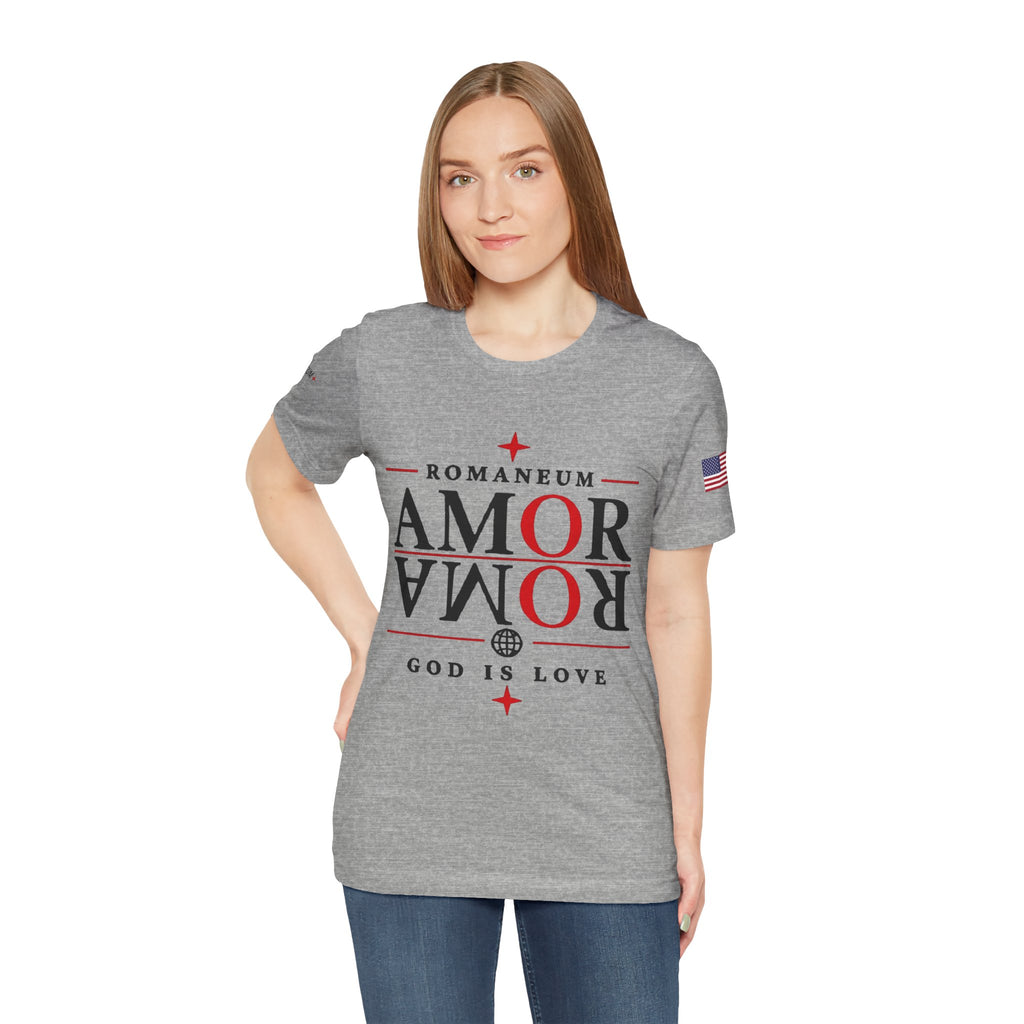 Romaneum 'AMOR/ROMA' God Is Love Graphic Tee