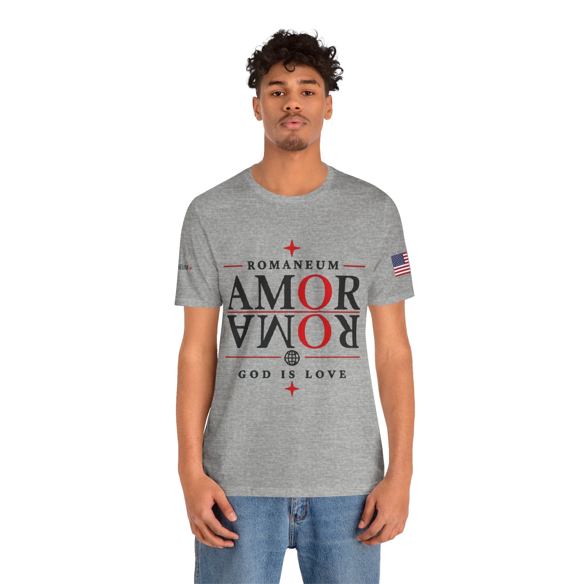 Romaneum 'AMOR/ROMA' God Is Love Graphic Tee
