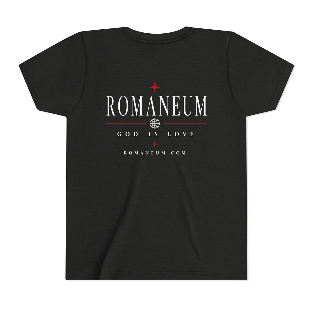 Youth Tee — ROMANEUM “AMOR / ROMA” God Is Love Graphic