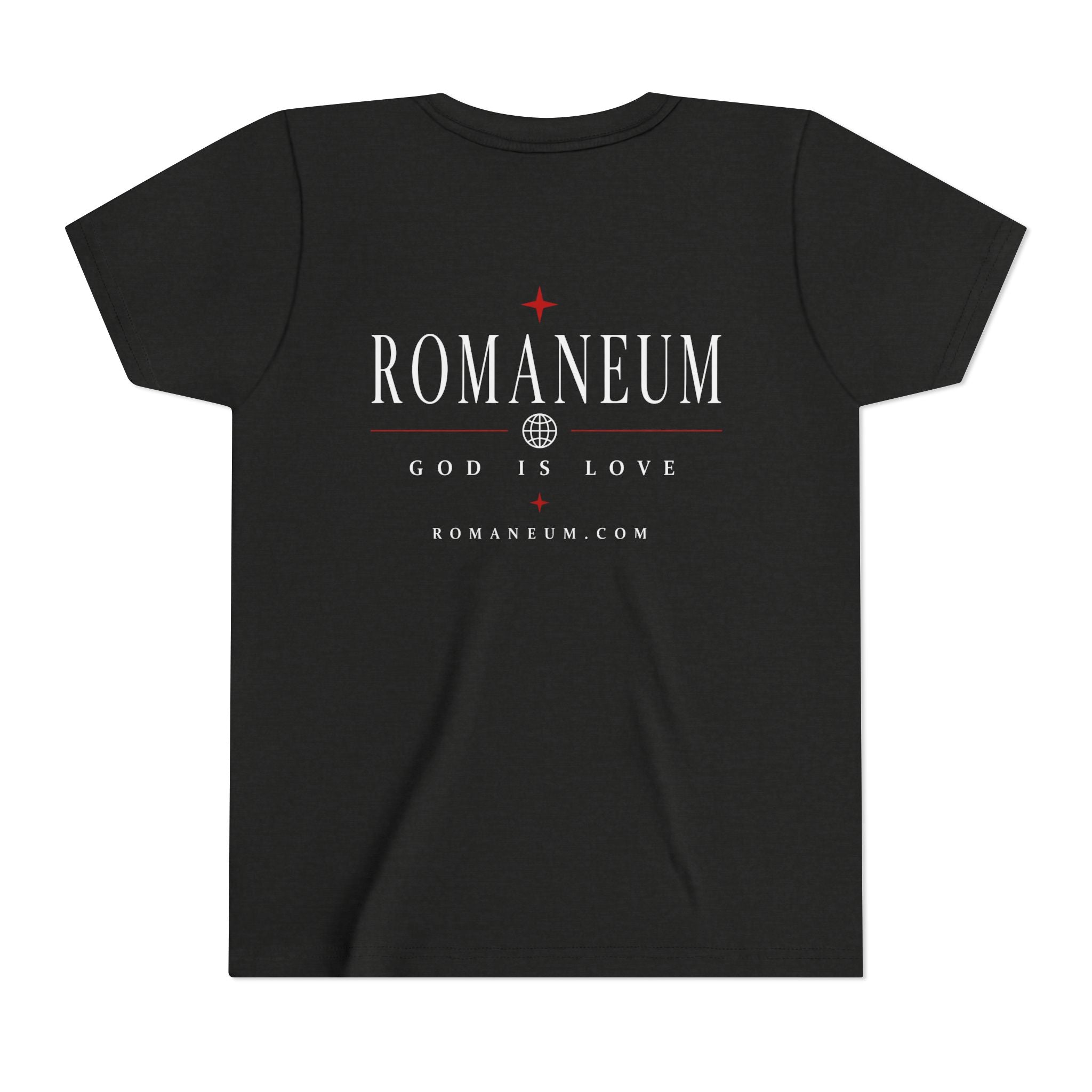 Youth Tee — ROMANEUM “AMOR / ROMA” God Is Love Graphic