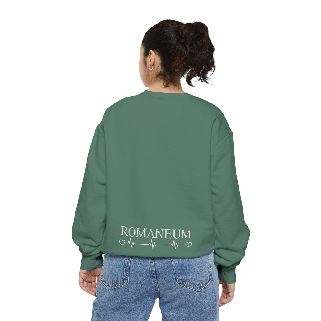 Alpha Omega Heart design sweatshirt | God is Love 1 John 4:8 RomanEum