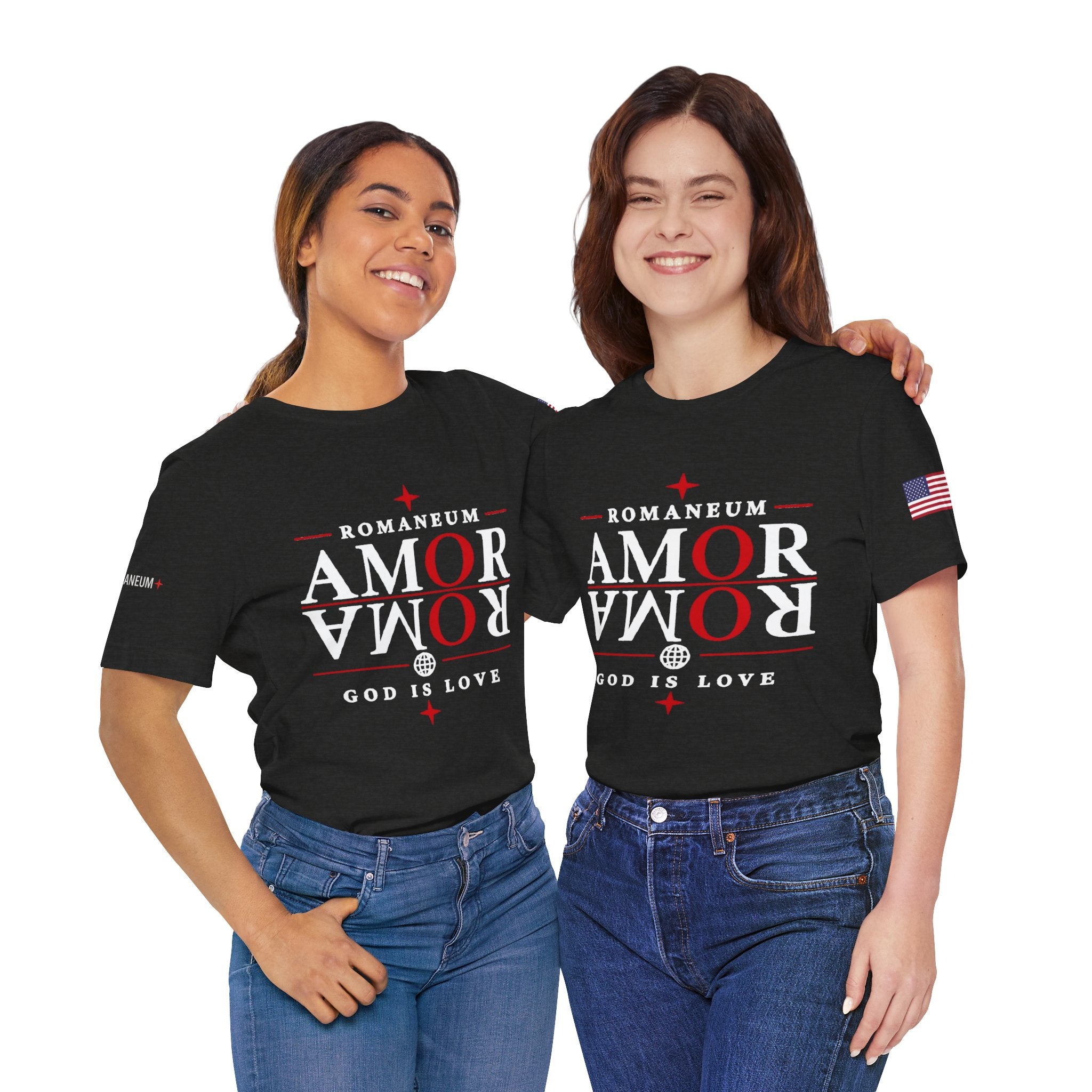 Romaneum 'AMOR/ROMA' God Is Love Graphic Tee