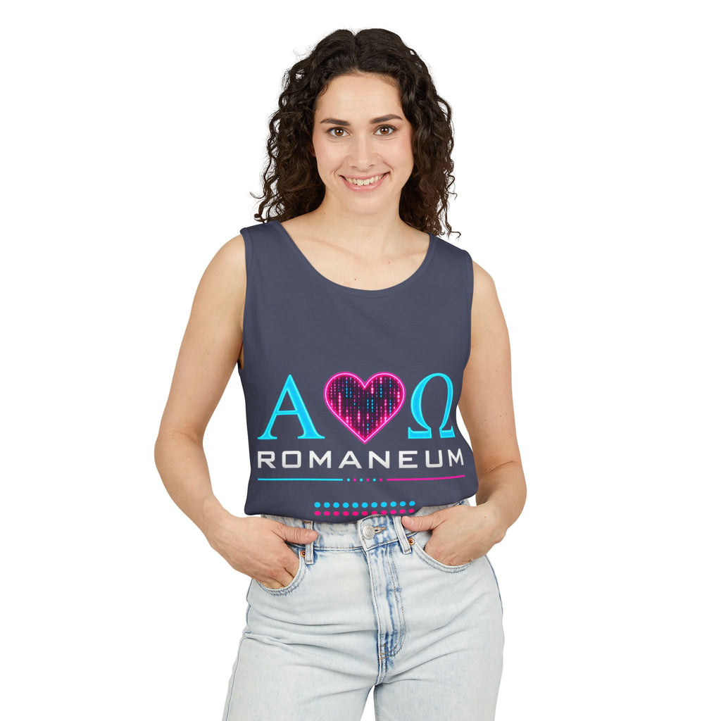 Christian Romanum Tank Top — Alpha Heart Omega "God Is Love" Scripture Tank