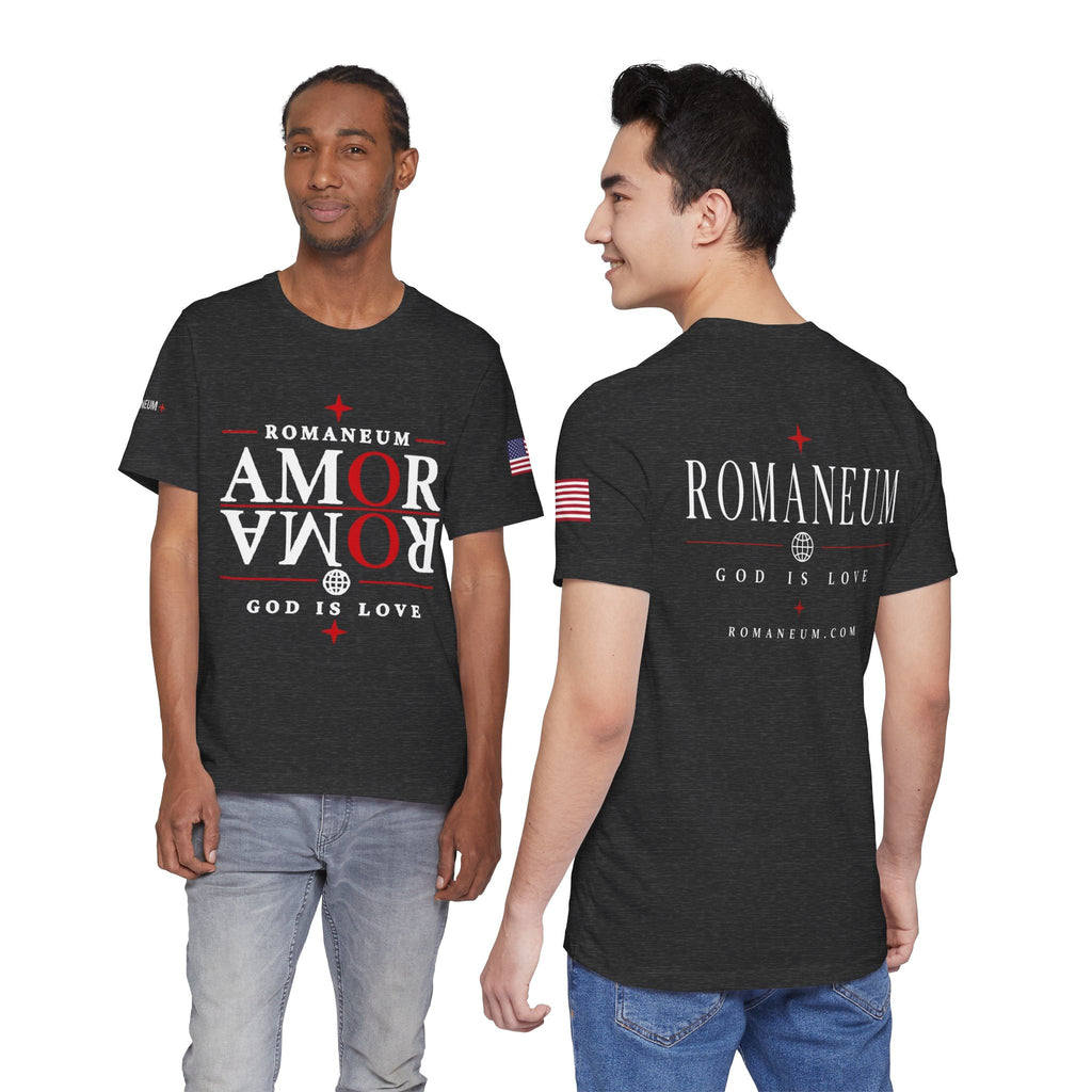 Romaneum 'AMOR/ROMA' God Is Love Graphic Tee