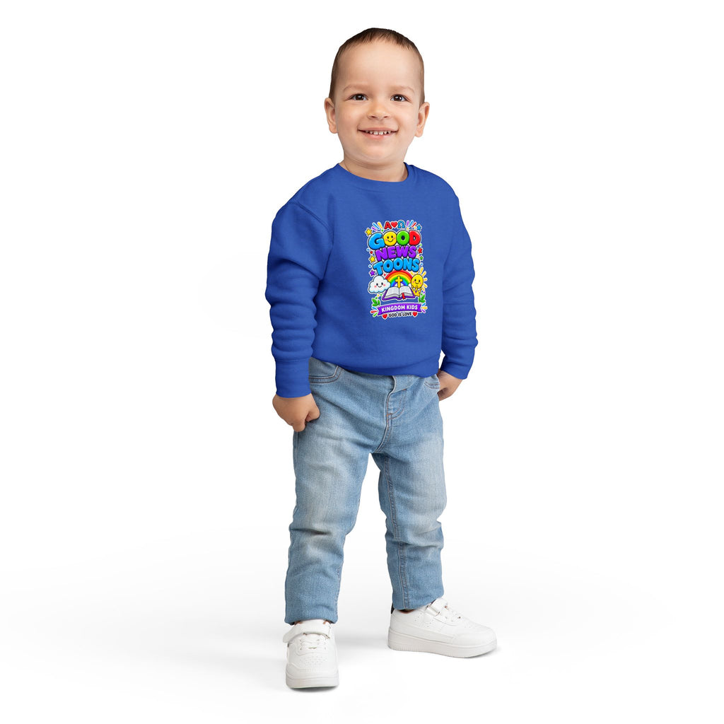 Toddler Sweatshirt — "Good News Toons" Kingdom Kids Crewneck
