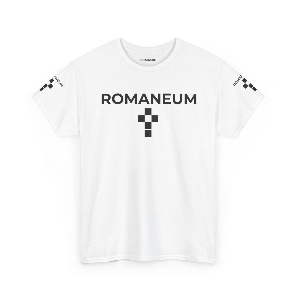 Romaneum Logo T‑Shirt — Minimalist Church Cross Tee