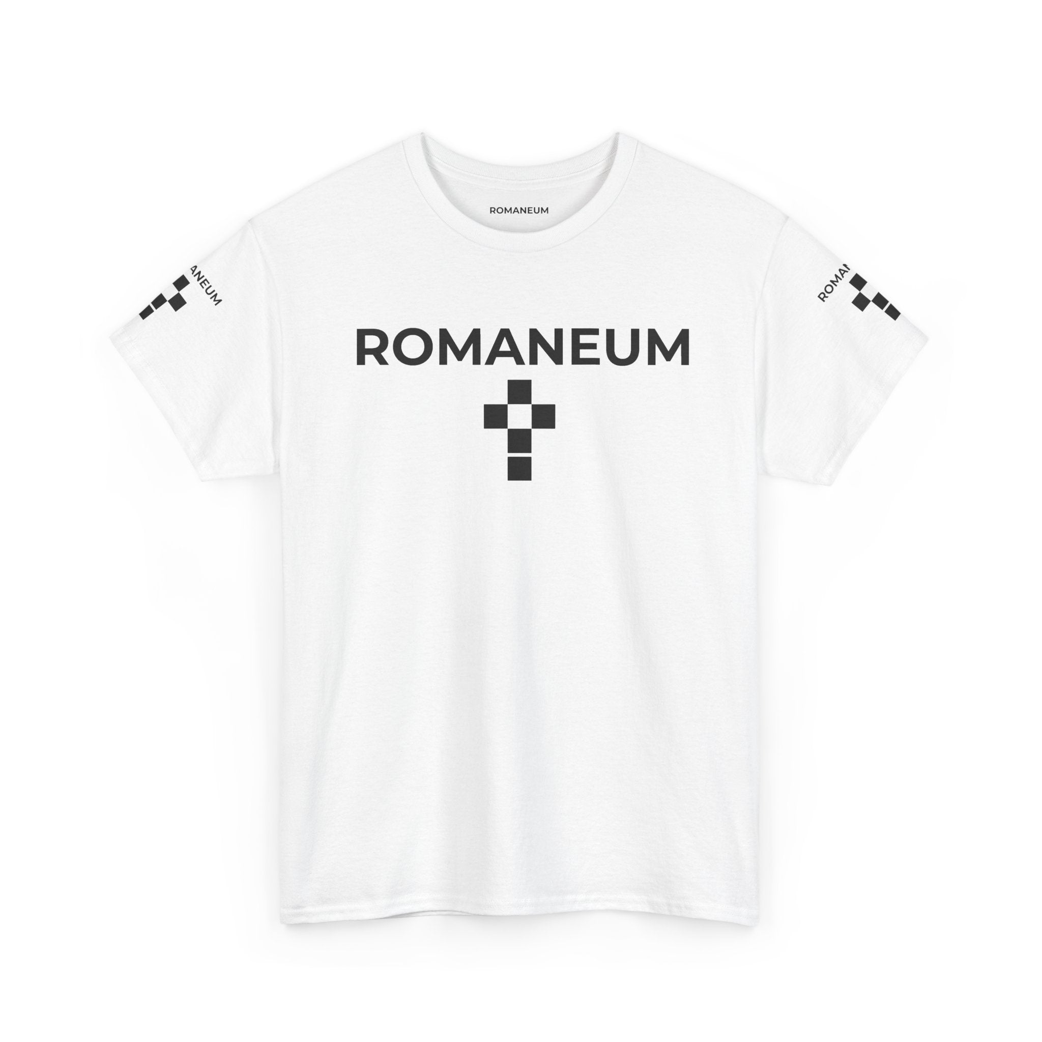 Romaneum Logo T‑Shirt — Minimalist Church Cross Tee