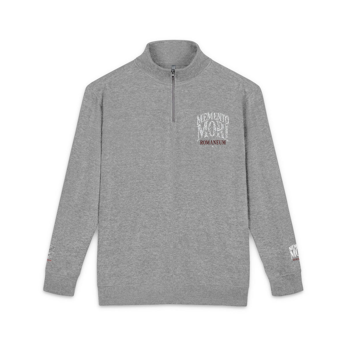 Embroidered Floral Skull Fleece Pullover