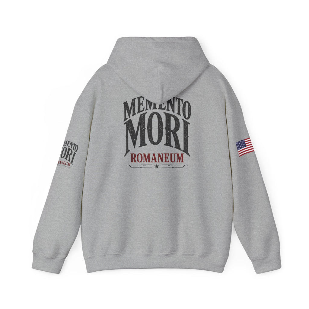 Memento Mori Hoodie — Romaneum Skull Graphic Pullover