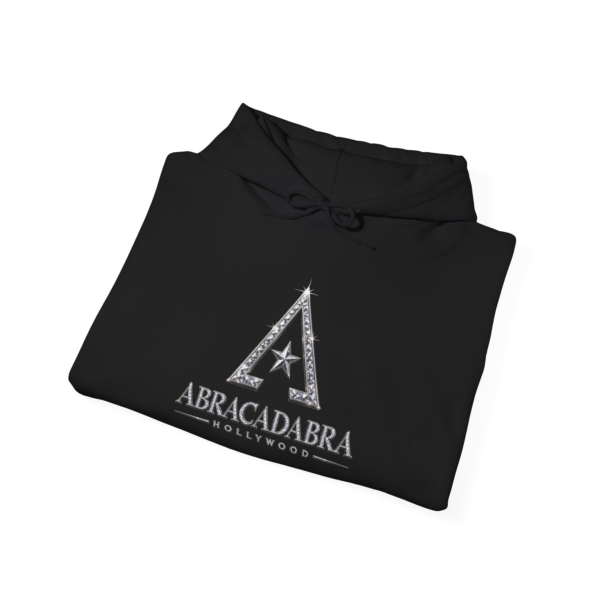 Abracadabra Triangle Logo Hoodie — Mystical Graphic Pullover