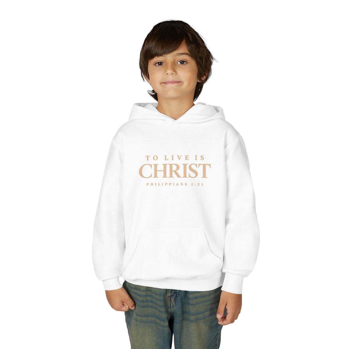 Youth Hoodie — To Live Is Christ / God Is Love Sweatshirt