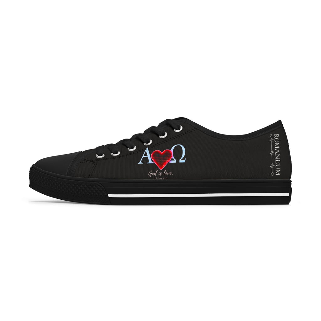 Alpha Omega Heart Sneakers | Christian Faith Low Top Shoes