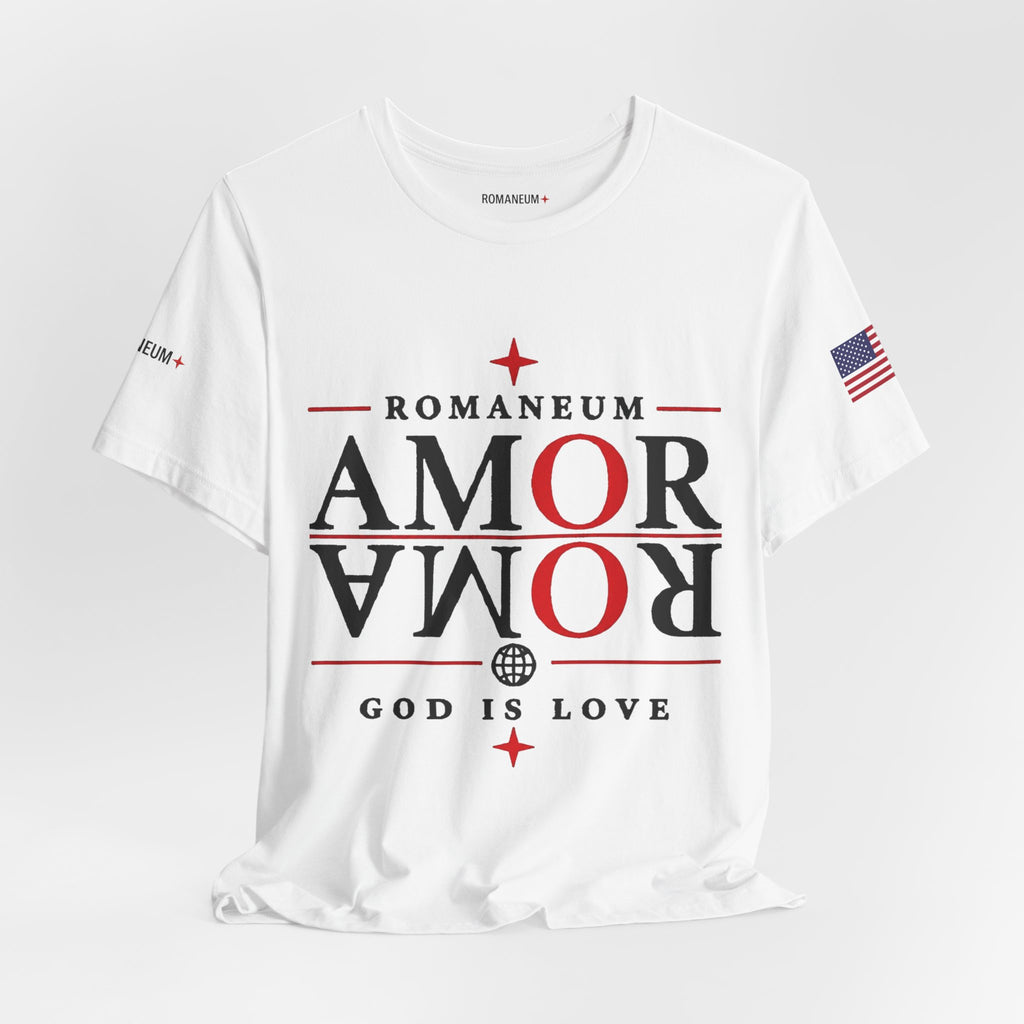Romaneum 'AMOR/ROMA' God Is Love Graphic Tee