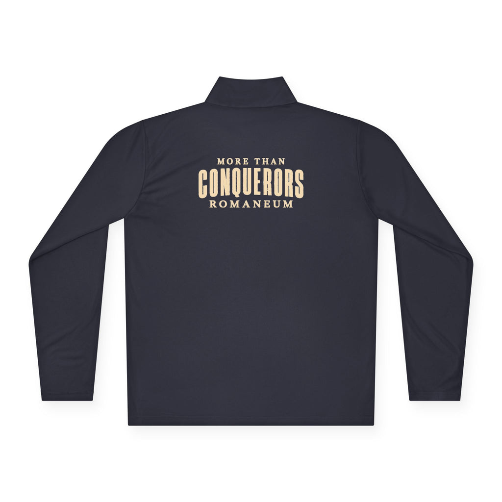 Quarter-Zip Pullover — Retro 'Conquerors Romaneum' Vintage Roman Graphic