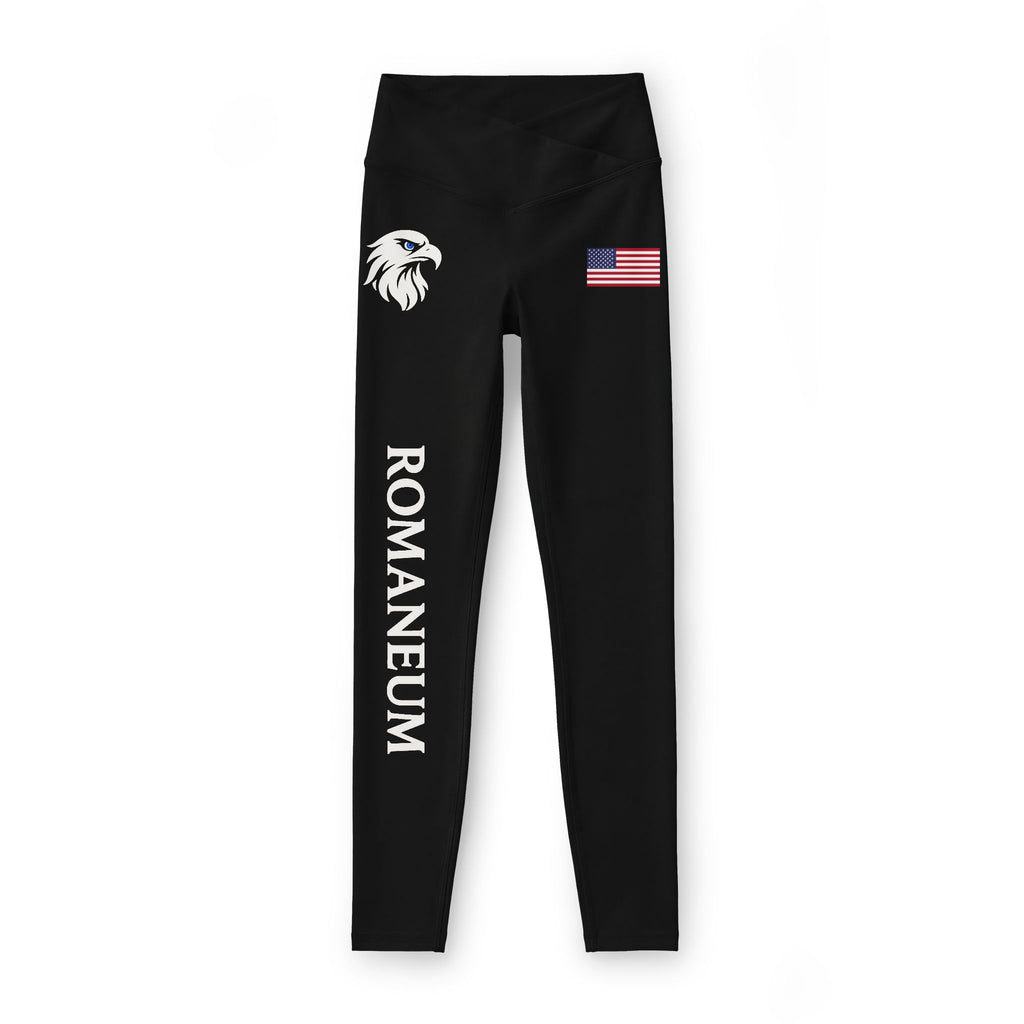 Roman Reum Women’s Leggings — Patriotic Eagle & USA Flag Activewear