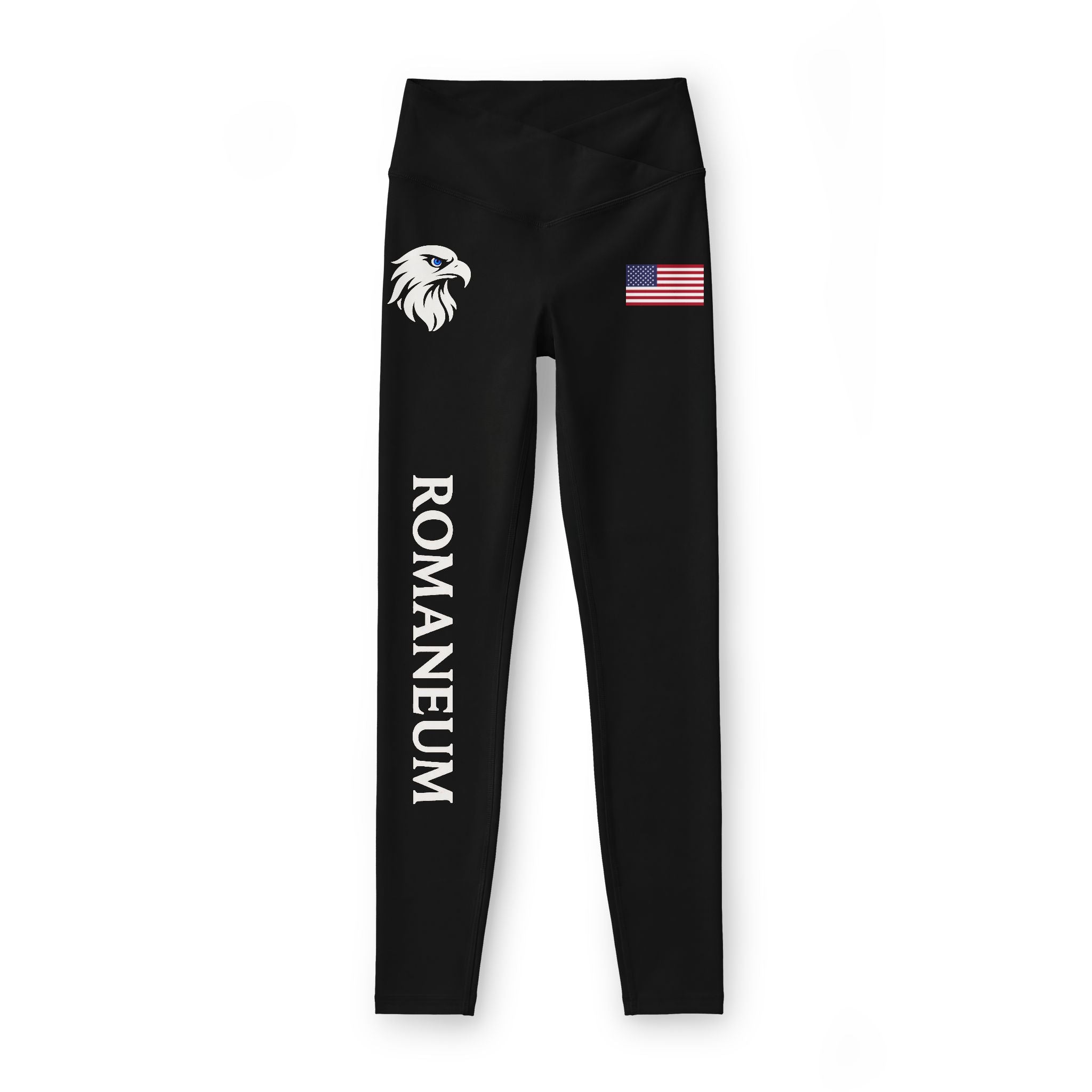 Roman Reum Women’s Leggings — Patriotic Eagle & USA Flag Activewear