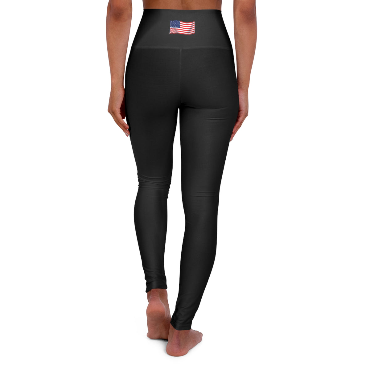 Patriotic "God Bless America" High-Waisted Yoga Leggings