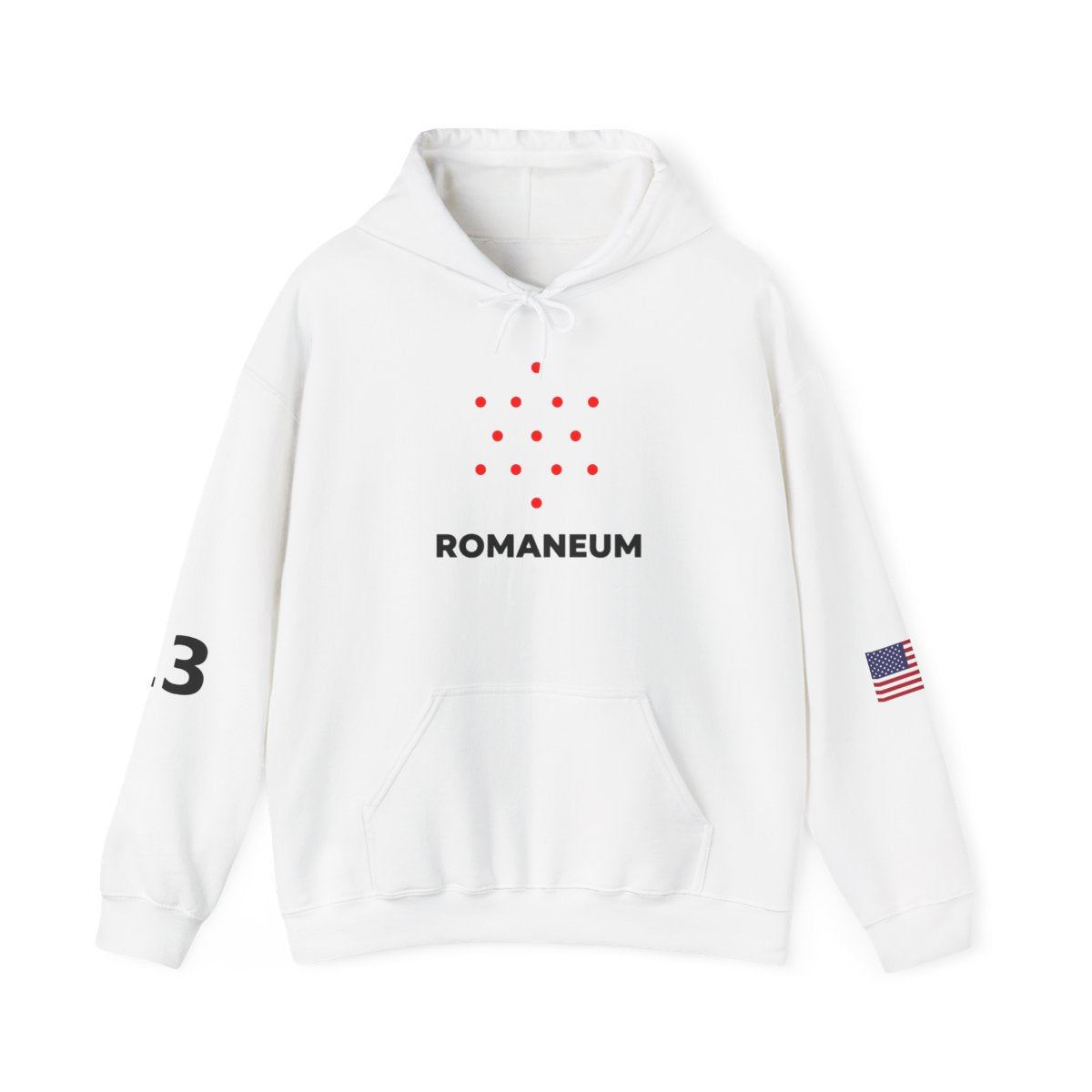 Romaneum Four-Direction Heavy Blend Hoodie | Flag & 13