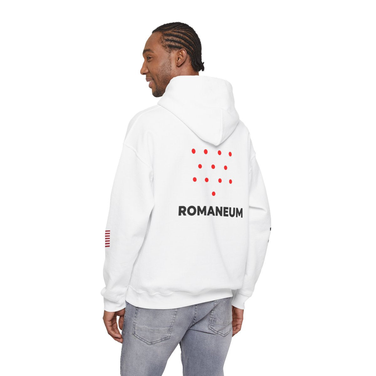 Romaneum Four-Direction Heavy Blend Hoodie | Flag & 13