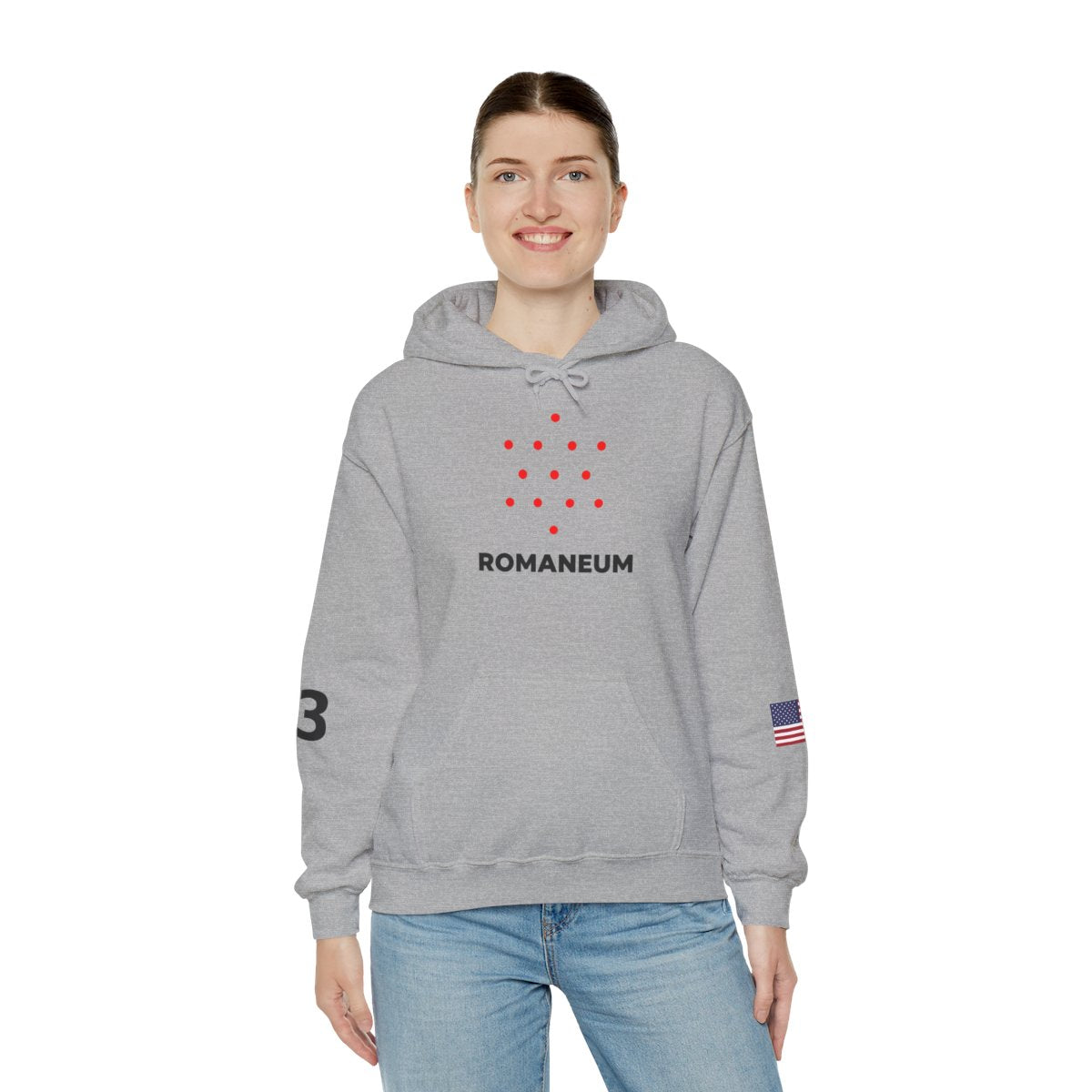 Romaneum Four-Direction Heavy Blend Hoodie | Flag & 13