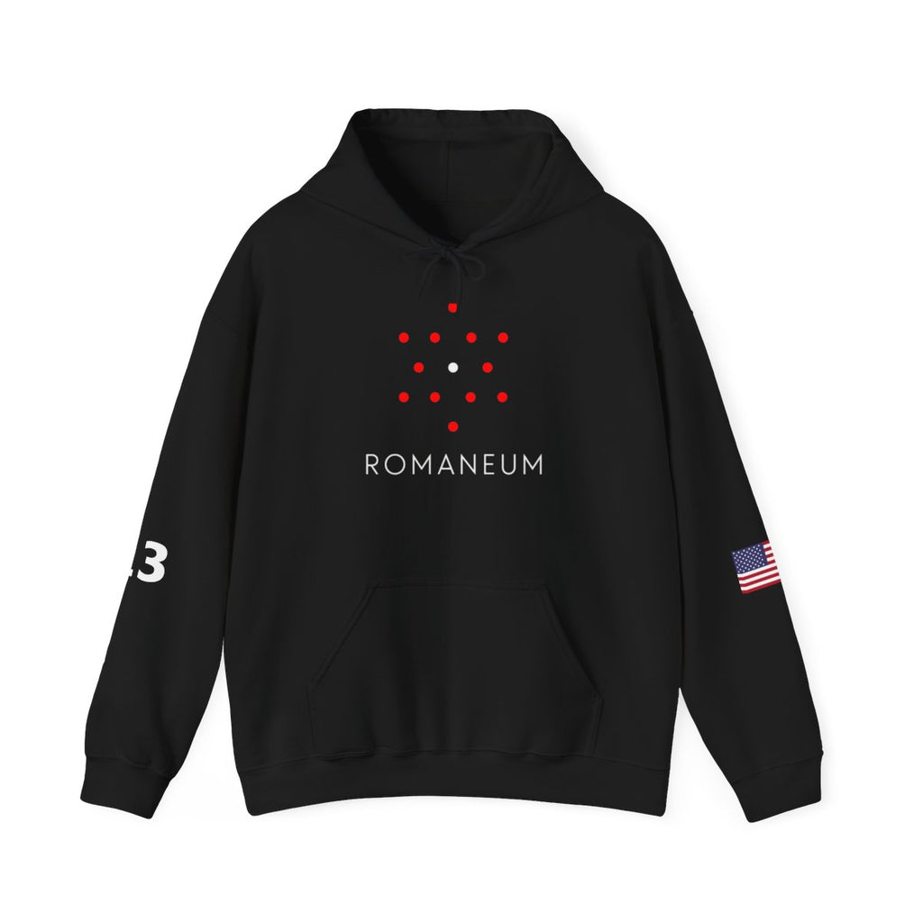 Romaneum Four-Direction Heavy Blend Hoodie | Flag & 13